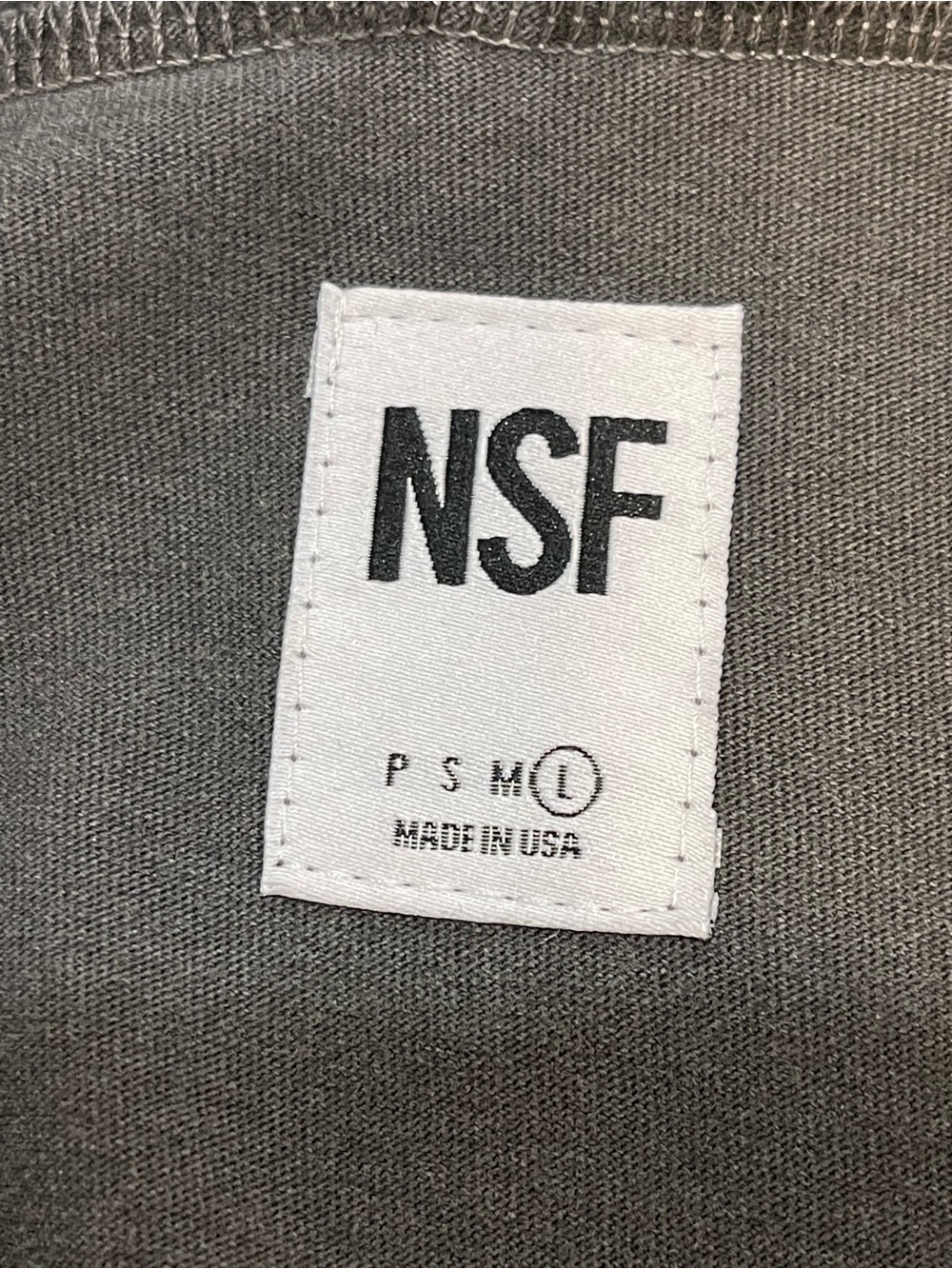 New NSF Wide Leg Jumpsuit Surplice Bust Short Sleeves SZ L Charcoal Grey - Picture 5 of 7